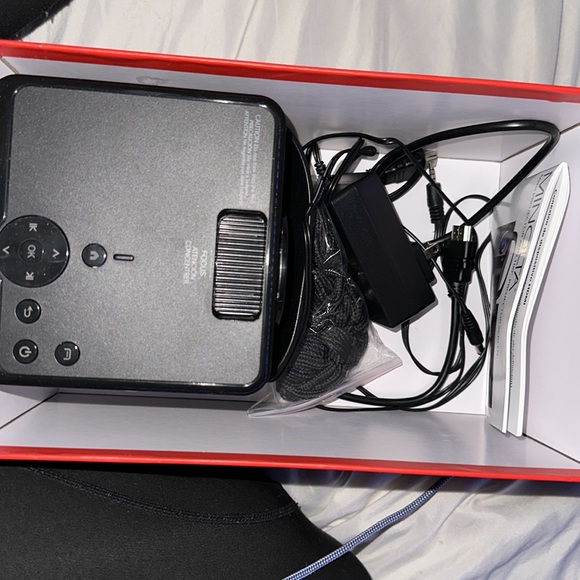 Minolta mini projector and 100” projector screen, Gifted to me, Brand new! - Picture 2 of 3